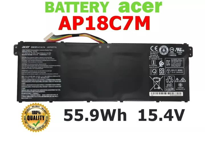 ACER TMP414-53-78K2 - AP18C7M Original Laptop Notebook Battery (1 Yr Warranty)