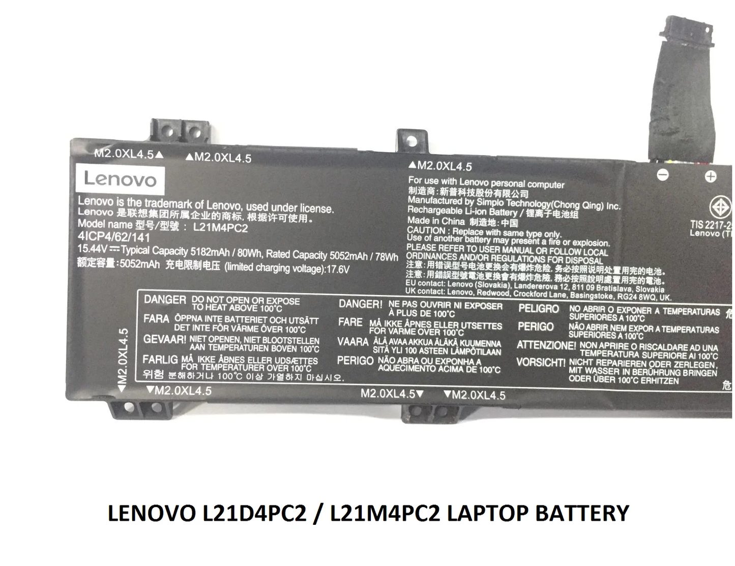 LENOVO L21D4PC2 - L21D4PC2 Original Laptop Notebook Battery (1 Yr Warranty)