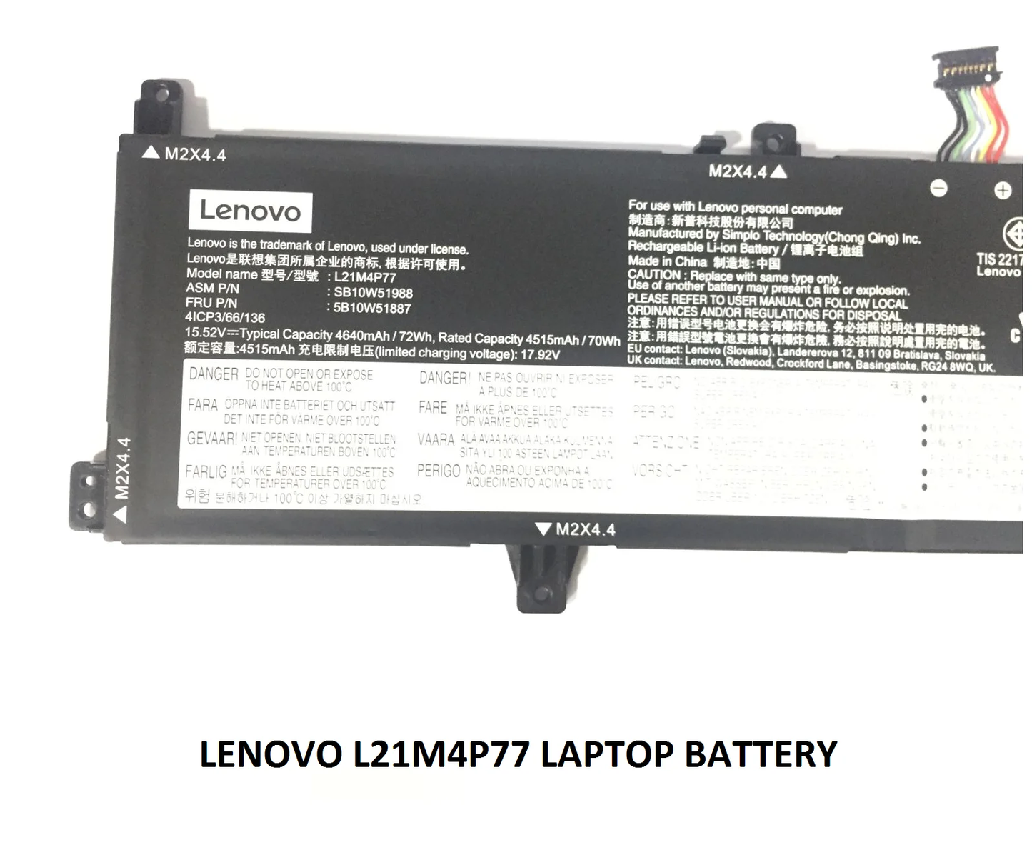 LENOVO L21M4P77 - L21M4P77 Original Laptop Notebook Battery (1 Yr Warranty)