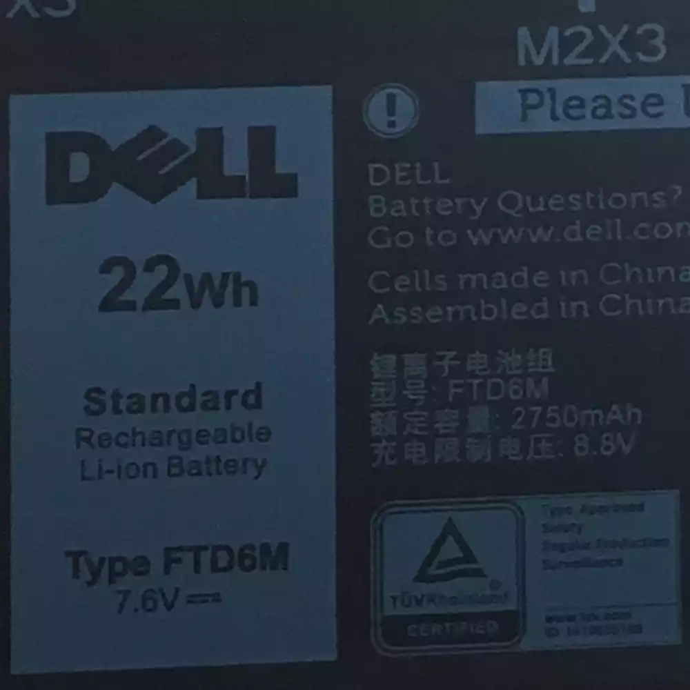 DELL FTD6M - FTD6M Original Laptop Notebook Battery (1 Yr Warranty)