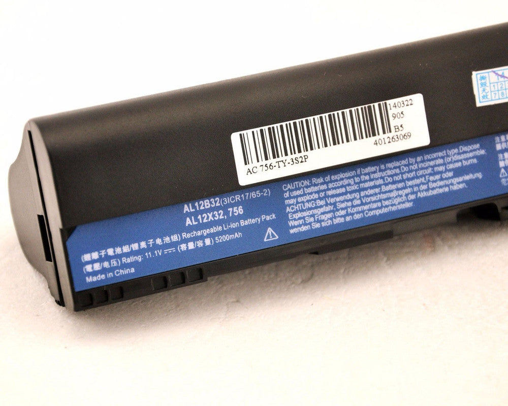 ACER Aspire one 756-847BCkk - AL12B32 Original Laptop Notebook Battery (1 Yr Warranty)