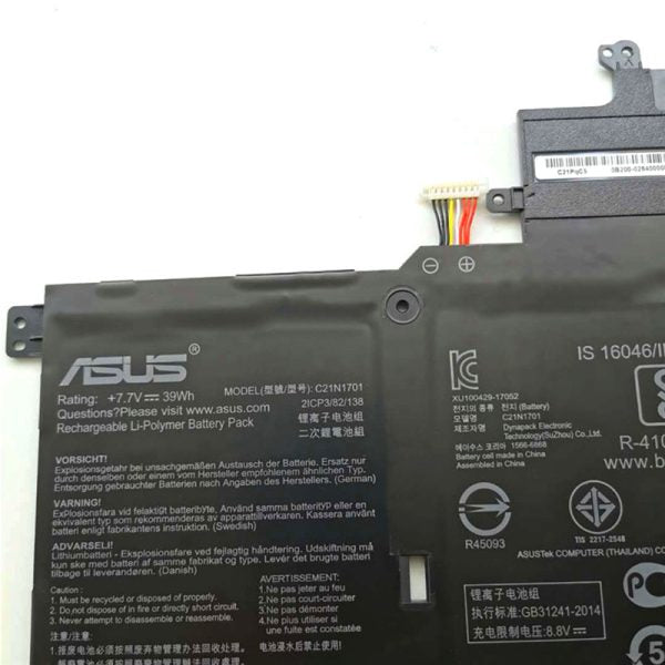 ASUS C21N1701 - C21N1701 Original Laptop Notebook Battery (1 Yr Warranty)