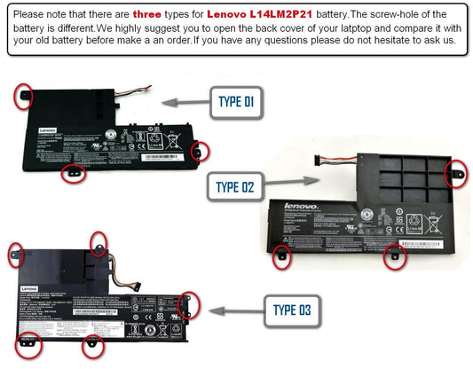 LENOVO L14M2P21 TYPE-3 - L14M2P21 TYPE-3 Original Laptop Notebook Battery (1 Yr Warranty)