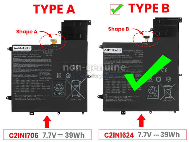 ASUS C21N1624 - C21N1624 Original Laptop Notebook Battery (1 Yr Warranty)