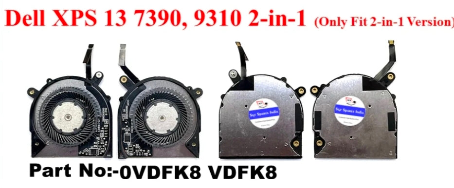 Original FAN Pair Dell XPS 9310 2 in 1 P/N : 0VDFK8 , VDFK8