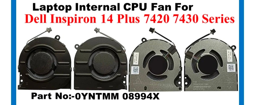 Original FAN Pair Dell XPS Inspiron 14 Plus 7420 P/N : 0YNTMM