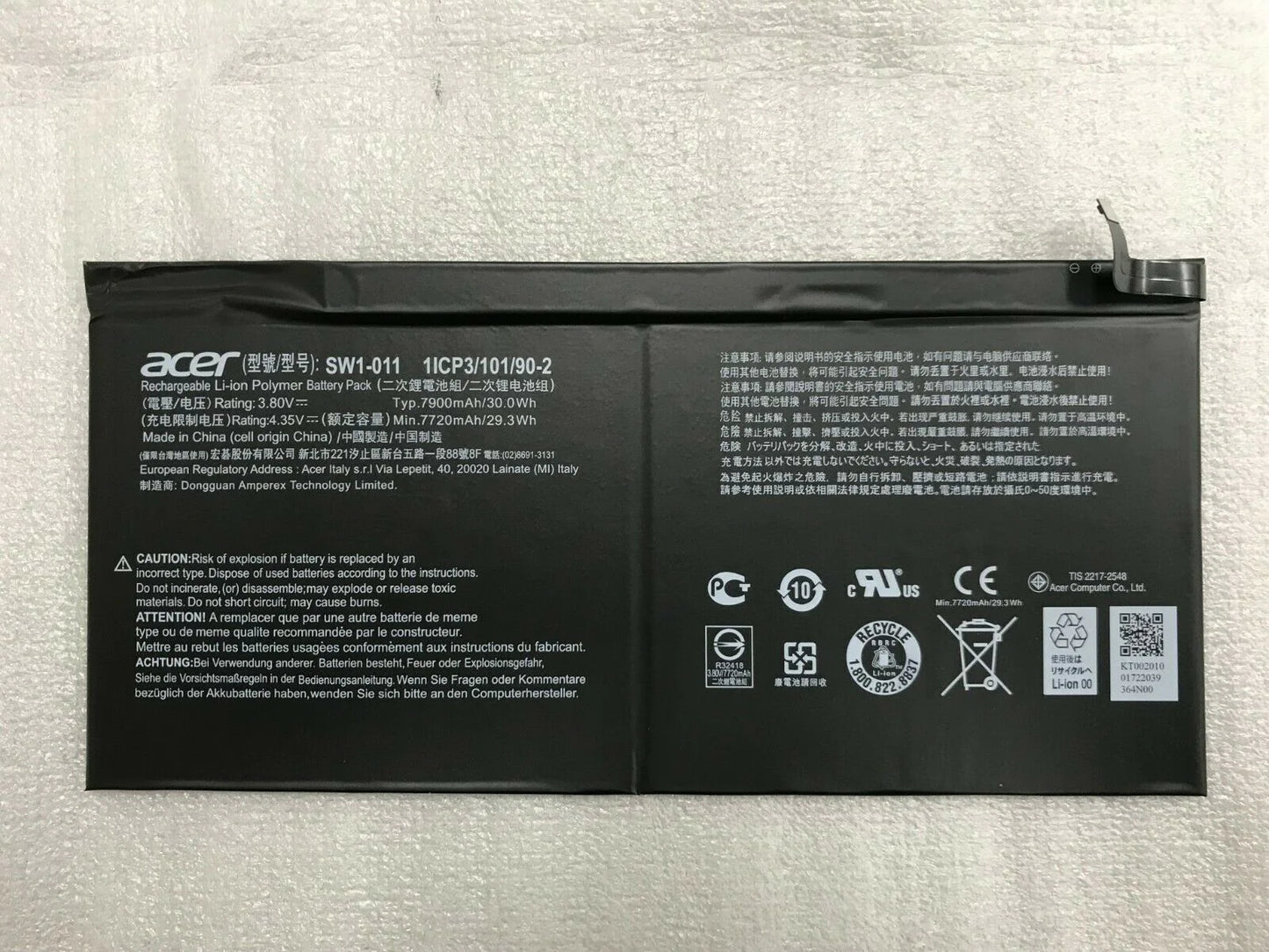 ACER - SW1-011- SW1-01 - - SW1-011- SW1-01 Original Tablet Notebook Battery (1 Yr Warranty)