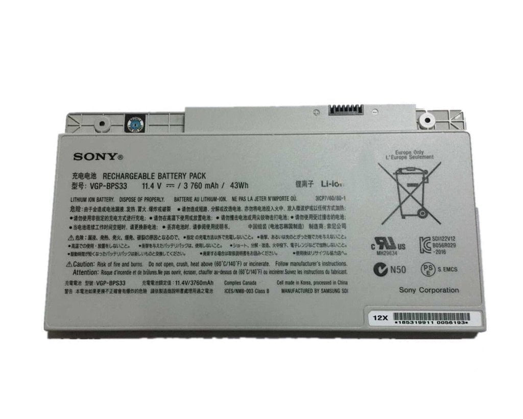 SONY VGP-BPS33 - VGP-BPS33 Genuine Original Laptop Notebook Battery (1 Yr Warranty)