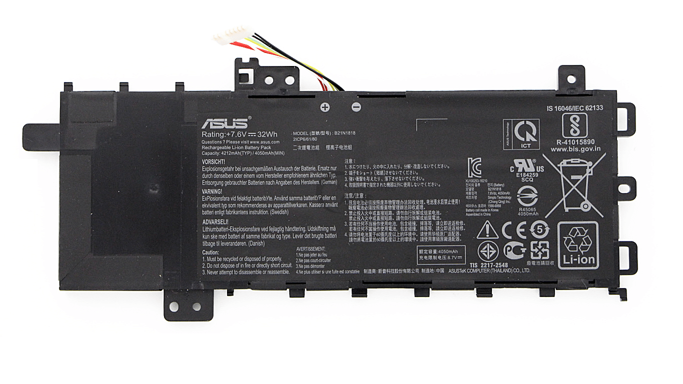 ASUS X509JA-EJ428T - B21N1818 Original Laptop Notebook Battery (1 Yr Warranty)