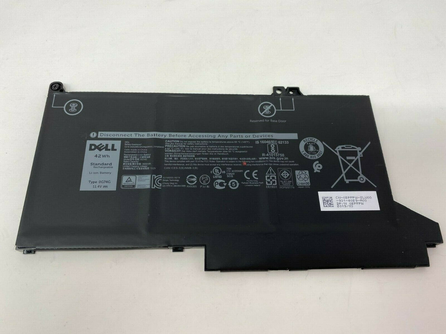 DELL 0G74G - 0G74G Genuine Original Laptop Notebook Battery (1 Yr Warranty)