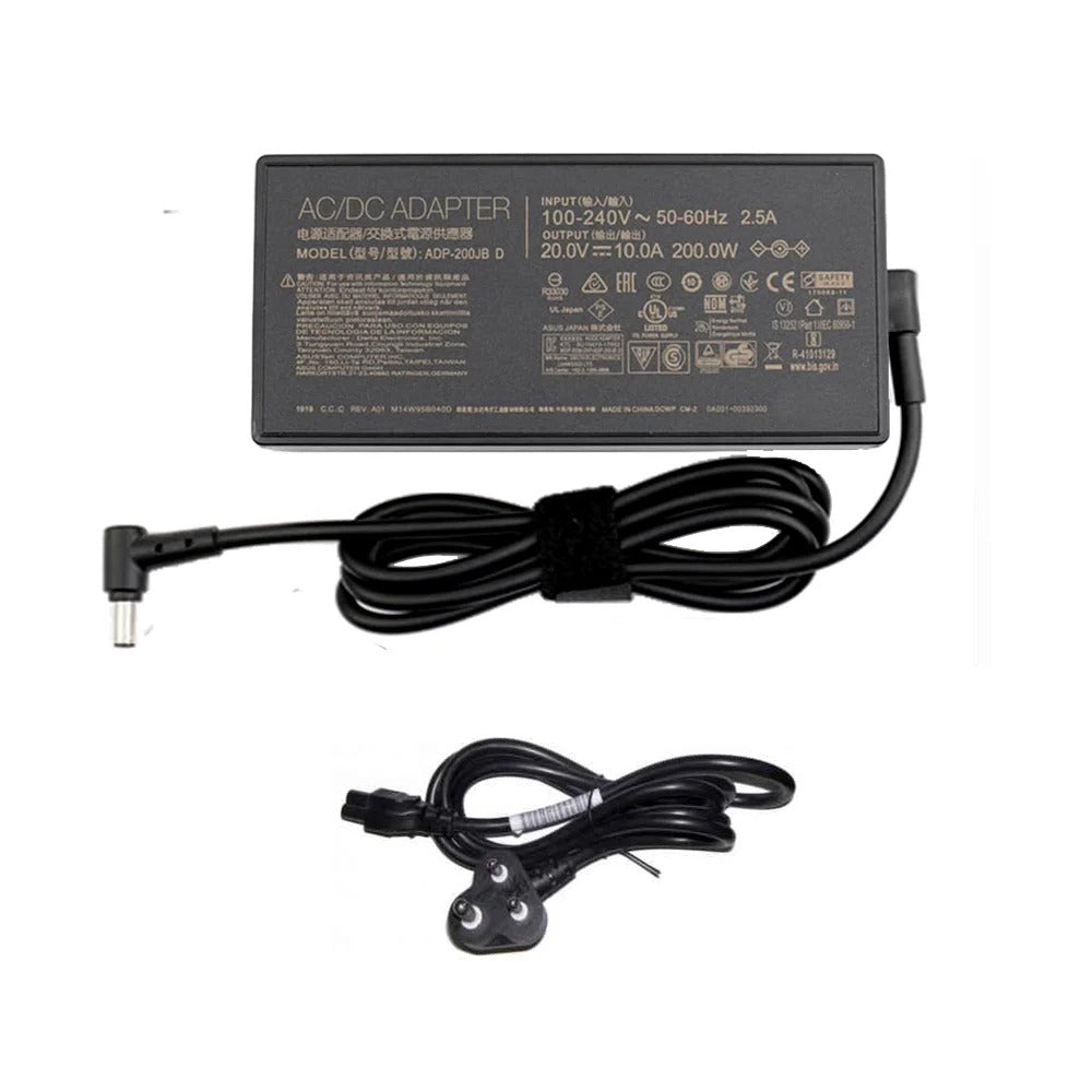 ASUS Laptop Charger 200W 20V 10A Original Adapter (5.5 mm x 2.5 mm) (1 Yr Warranty) (Power Cord Included)