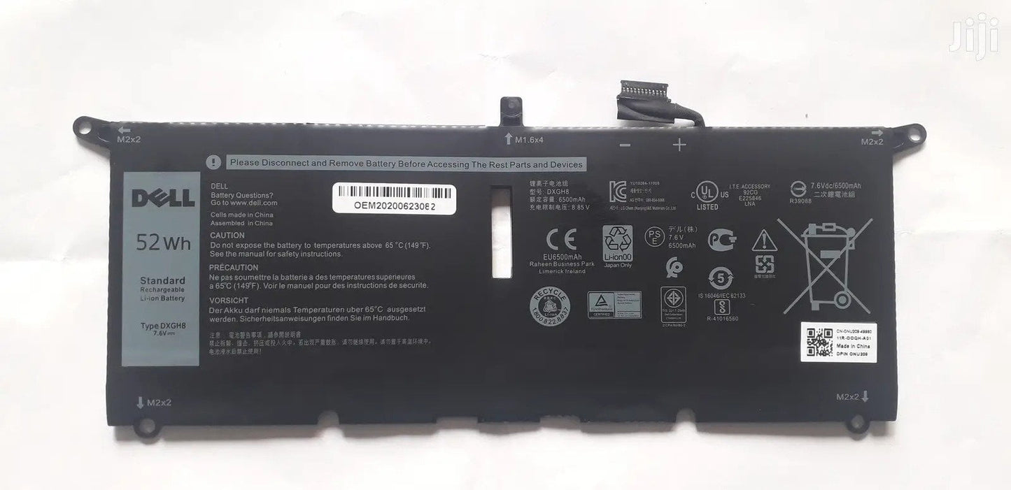 DELL XPS 13 7390 - DXGH8 Genuine Original Laptop Notebook Battery (1 Yr Warranty)