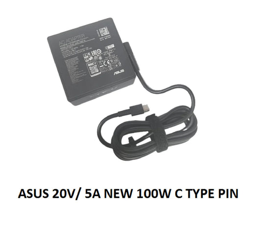 ASUS Laptop Charger 100W 20V 5.0A Original Adapter Model No: B7402FEA (Type-C) (1 Yr Warranty) (Power Cord Included)