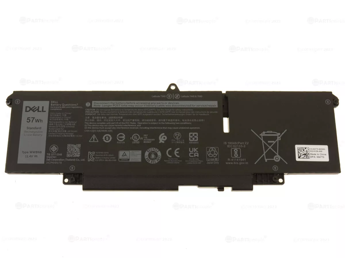DELL Latitude 7440 - 3 cell WW8DELL Latitude 7440 - 3 cell WW8N8 57Wh Genuine Original Laptop Notebook Battery 1 Year WarrantyN8 57Wh Original Laptop Notebook Battery 1 Year Warranty