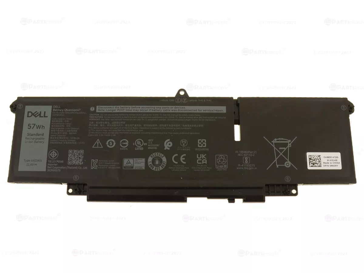DELL Latitude 7640 - 3 cell 66DWX 57Wh Genuine Original Laptop Notebook Battery ( 1 Yr Warranty )