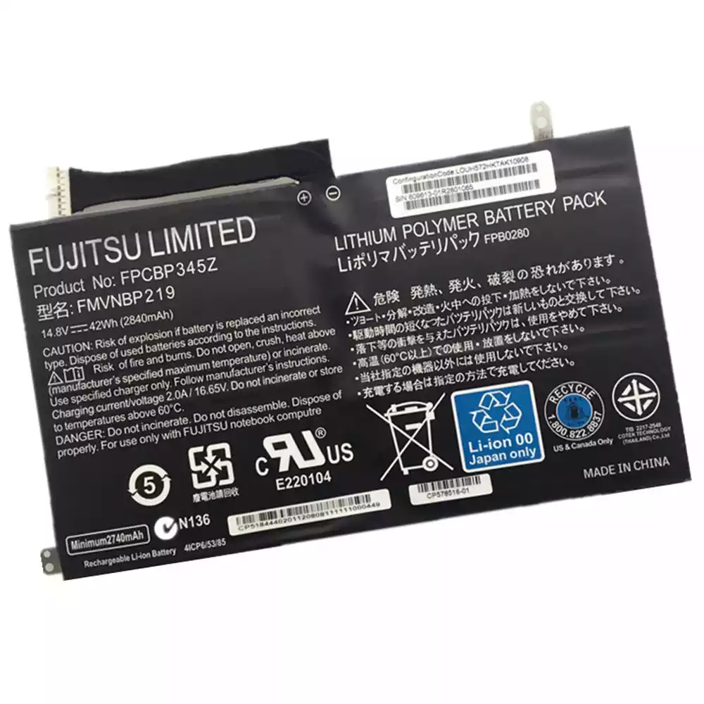 FUJITSU FPCBP345Z - FPCBP345Z Genuine Original Laptop Notebook Battery (1 Yr Warranty)