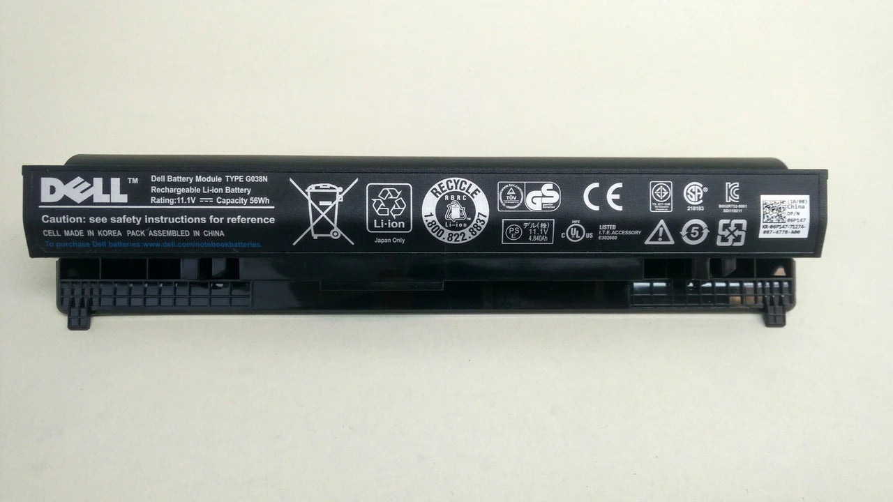 DELL 0N976R 0P576R 0R271 0T795R 0W355R 1P255 312-0142  079NG - G038N Genuine Original Laptop Notebook Battery ( 1 Yr Warranty )