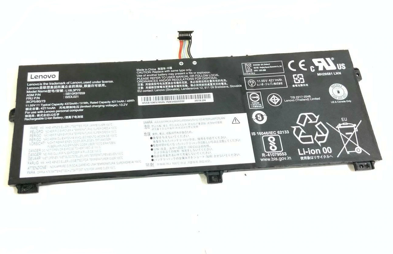LENOVO ThinkPad X13 Yoga - L18L3P72 Original Laptop Notebook Battery (1 Yr Warranty)