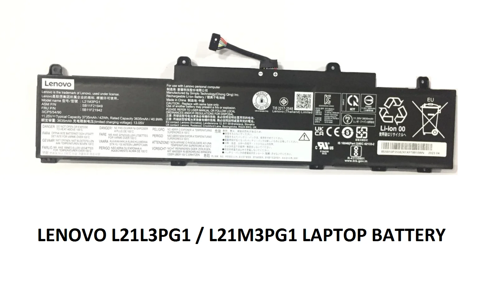 LENOVO L14 GEN3 - L21M3PG1 Original Laptop Notebook Battery (1 Yr Warranty)