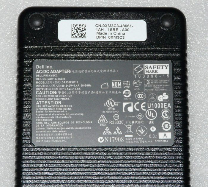 DELL LAPTOP CHARGER 330W 19.5V 16.9A GENUINE Original Adapter ( 7.4 MM ) ( 1 Yr Warranty ) DP/N : 01MDV8