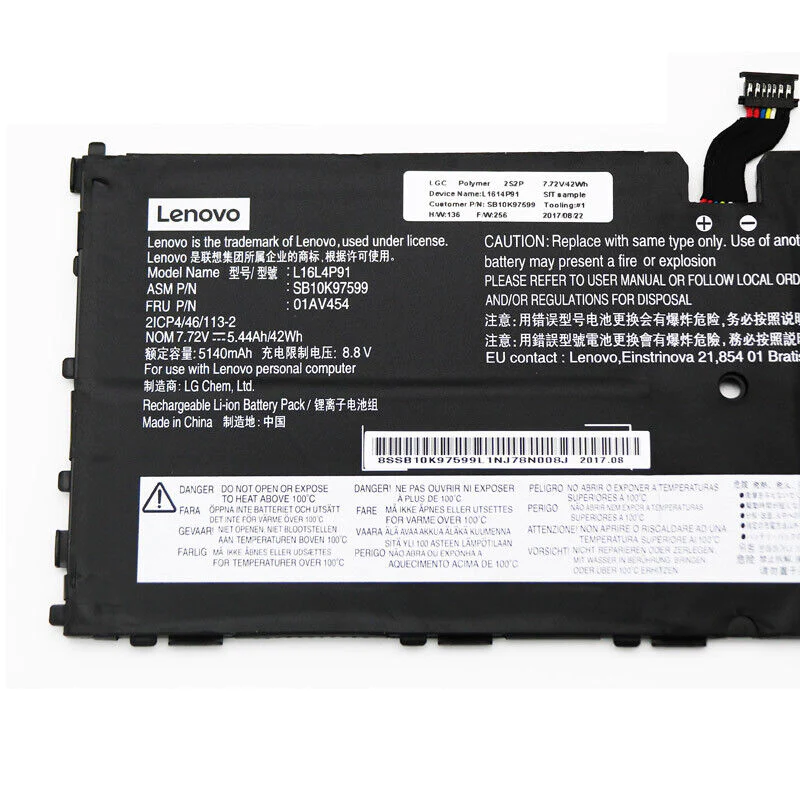 LENOVO ThinkPad X1 Tablet 3RD GEN-20KJ001LFR - L16L4P91 Original Tablet Notebook Battery (1 Yr Warranty)