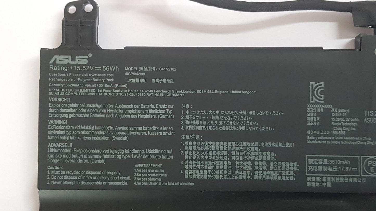 ASUS C41N2102 - C41N2102 Original Laptop Notebook Battery (1 Yr Warranty)