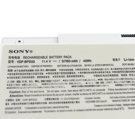 SONY VGP-BPS33 - VGP-BPS33 Genuine Original Laptop Notebook Battery (1 Yr Warranty)