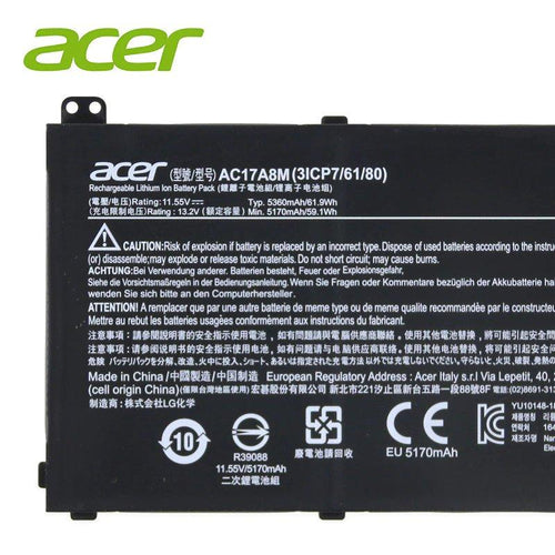 ACER 3ICP7/61/80 - AC17A8M Original Laptop Notebook Battery (1 Yr Warranty)