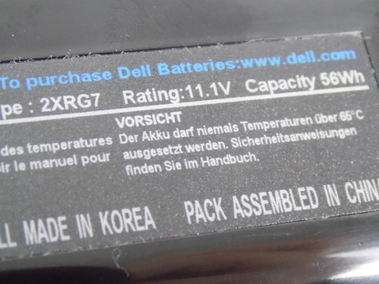 DELL Inspiron M102Z - 2XRG7 Genuine Original Laptop Notebook Battery ( 1 Yr Warranty )