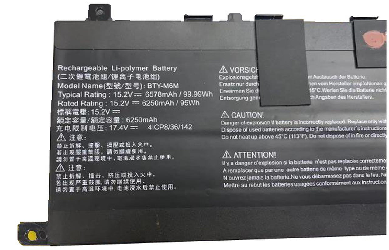 MSI Creator 15 A10SE-070FR - BTY-M6M Original Laptop Notebook Battery (1 Yr Warranty)