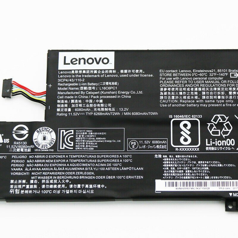 LENOVO L16M6PC1 - L16M6PC1 Original Laptop Notebook Battery (1 Yr Warranty)
