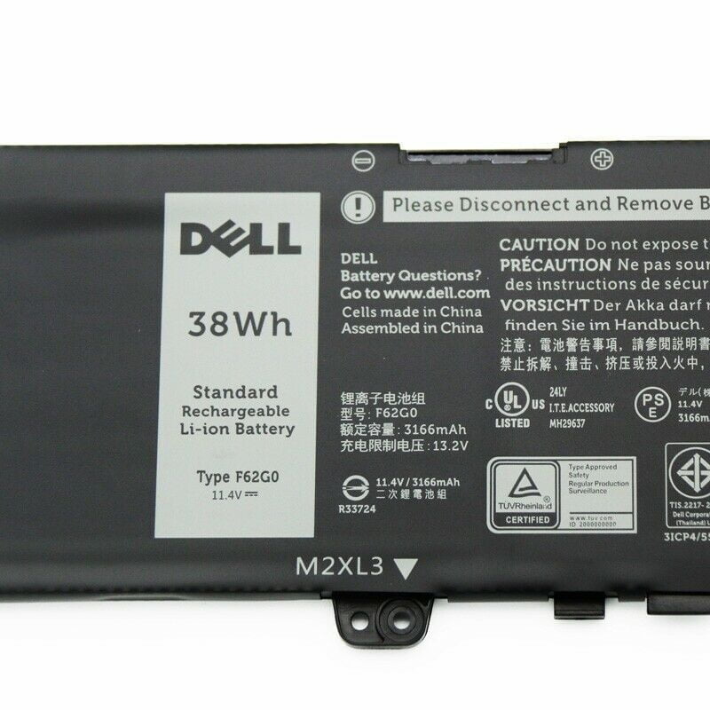 DELL Inspiron 13 7373-VFNYM - F62G0 Original Laptop Notebook Battery (1 Yr Warranty)