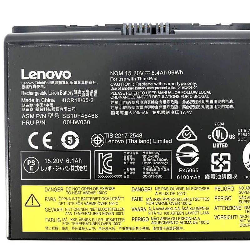 LENOVO 00HW030 - 00HW030 Original Laptop Notebook Battery (1 Yr Warranty)