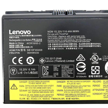LENOVO ThinkPad P70 20ERA004CD - 00HW030 Original Laptop Notebook Battery (1 Yr Warranty)