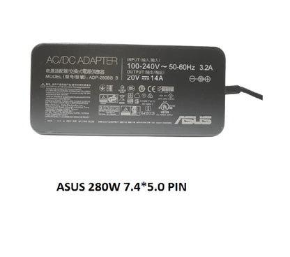 ASUS Laptop Charger 280W 20V 14A Original Adapter (7.4 mm x 5.0 mm) (1 Yr Warranty) (Power Cord Included) Model No : ADP-280EB F