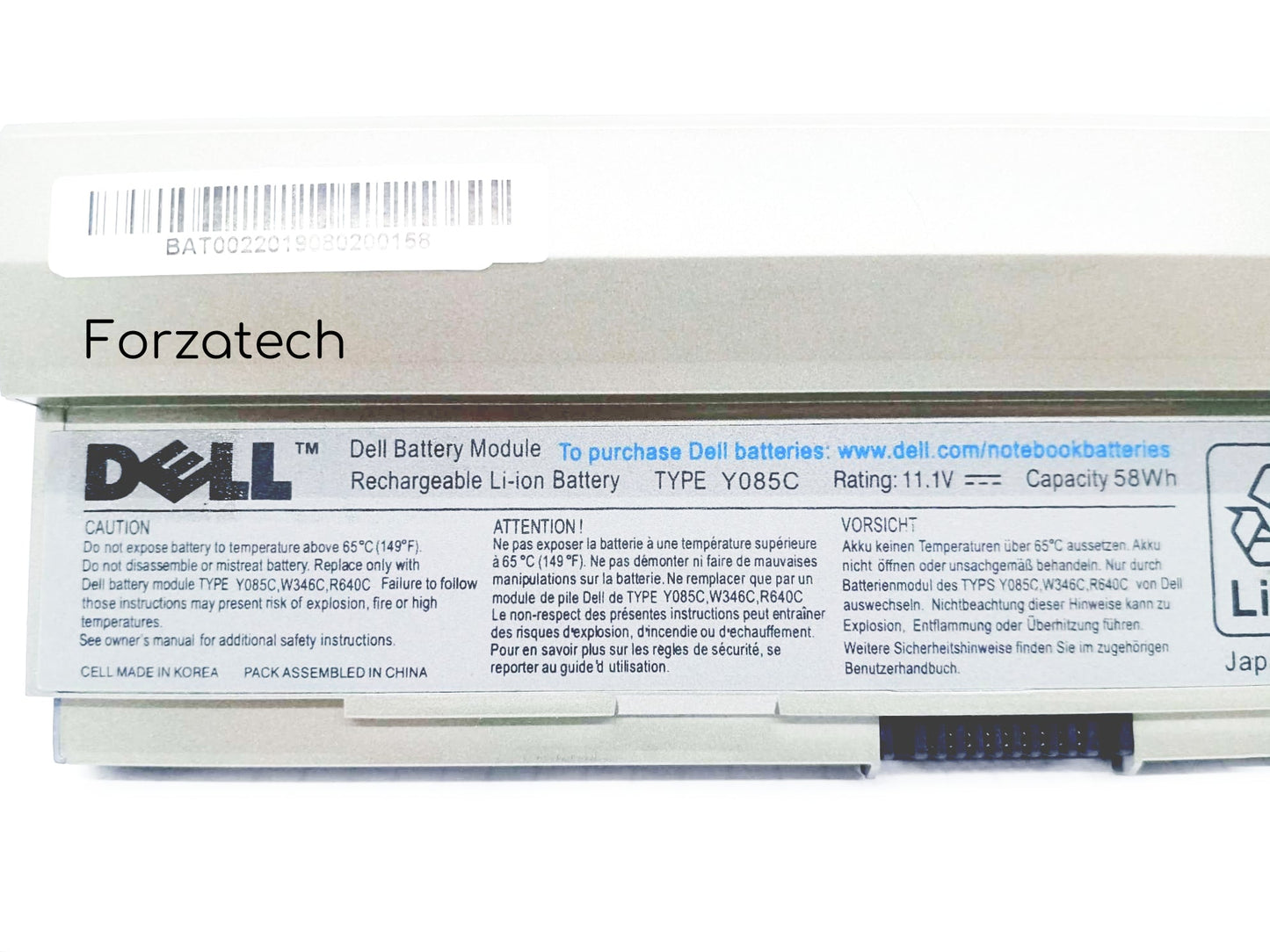 DELL U444C P783D W342C X597C 0W346C P238F - Y085C Genuine Original Laptop Notebook Battery ( 1 Yr Warranty )
