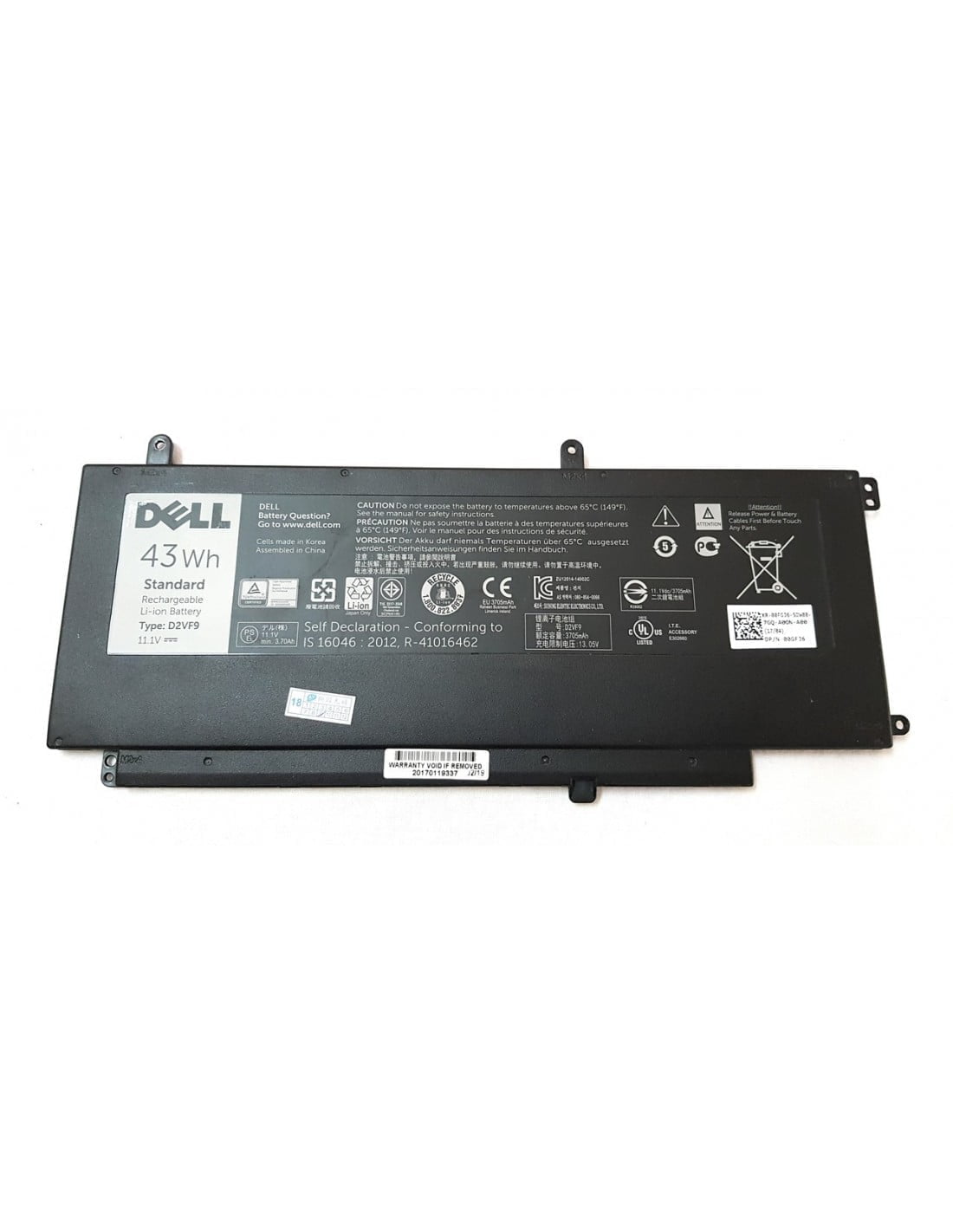 DELL VOSTRO 14-5459D-2608S - D2VF9 Original Laptop Notebook Battery (1 Yr Warranty)