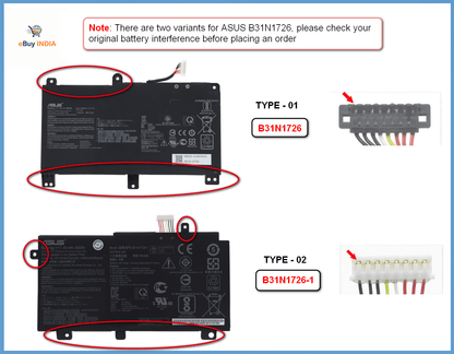 ASUS G531GT-BQ002T - B31N1726 Original Laptop Notebook Battery (1 Yr Warranty)