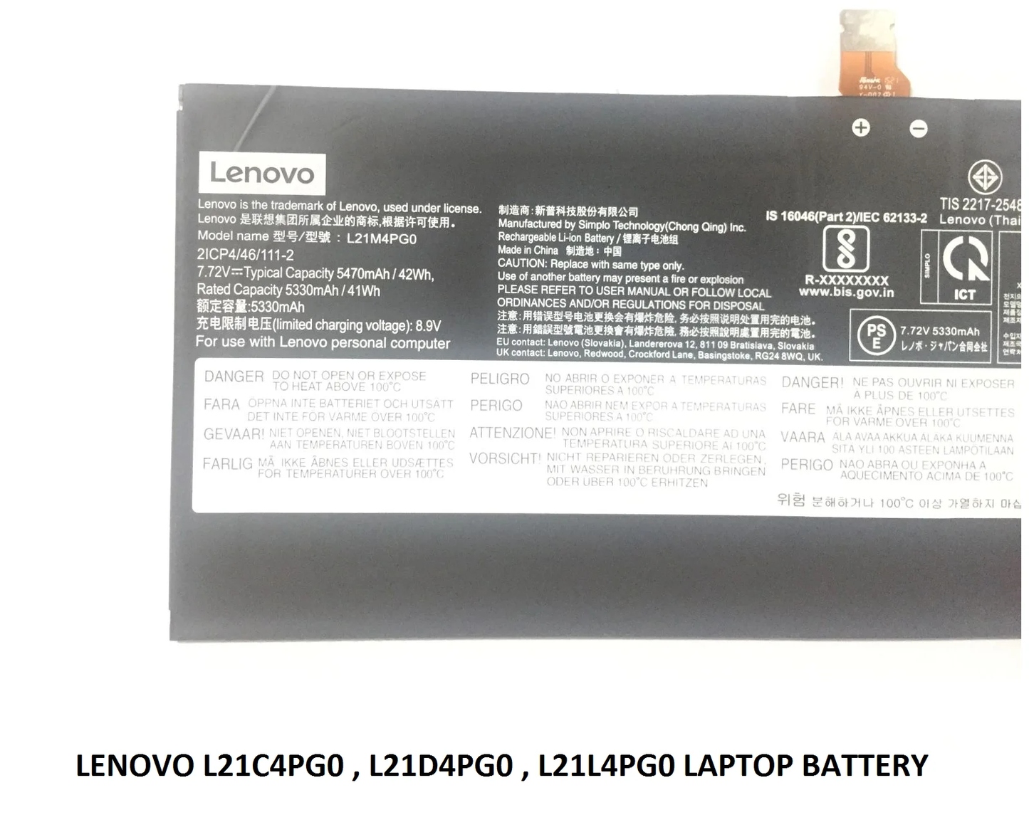 LENOVO L21C4PG0 - L21C4PG0 Original Laptop Notebook Battery (1 Yr Warranty)