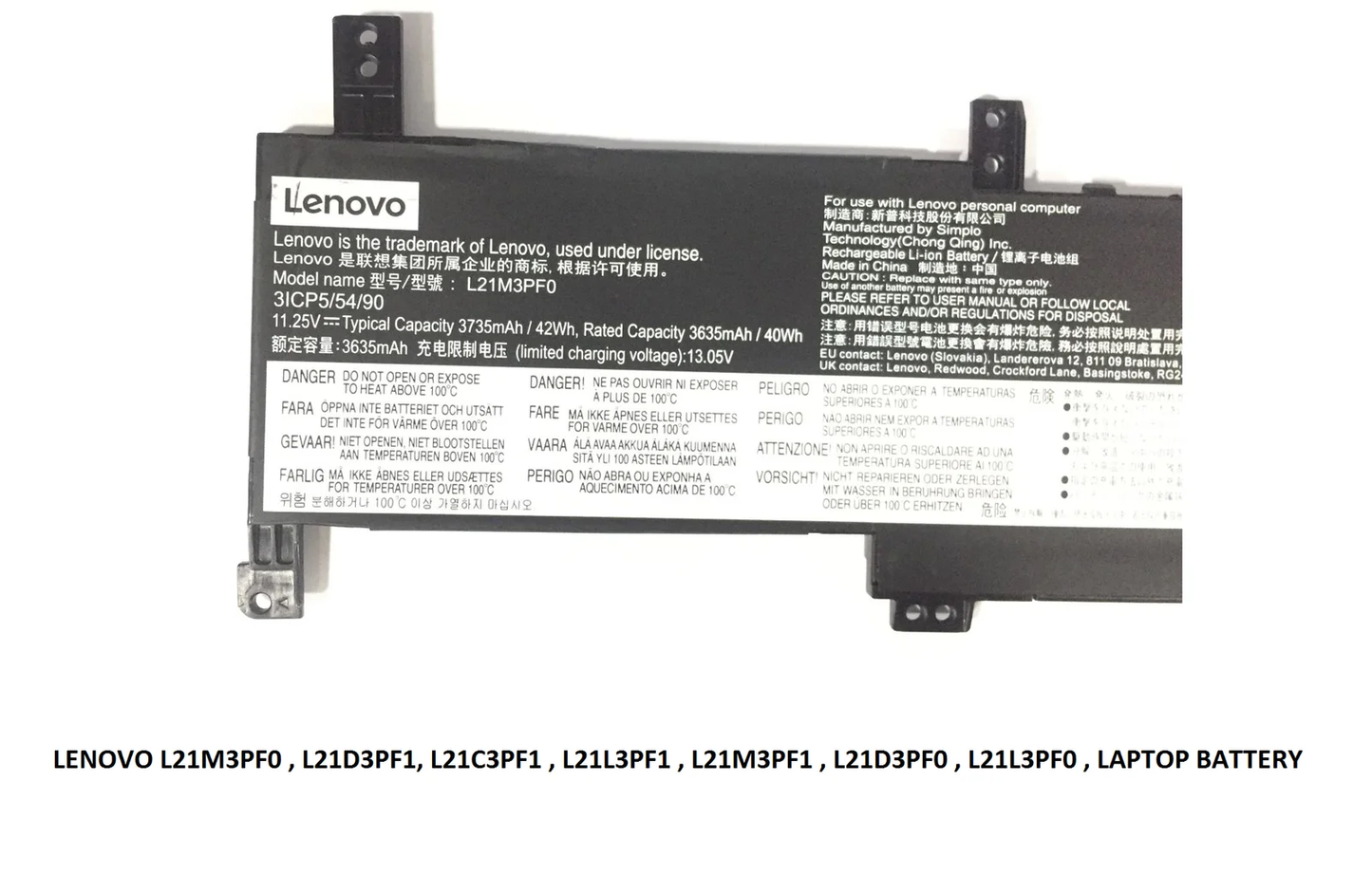 LENOVO IDEAPAD 1 15ALC7 - L21M3PF0 Original Laptop Notebook Battery (1 Yr Warranty)