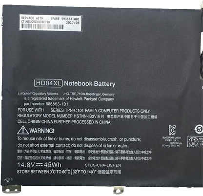 HP Envy SPECTRE XT 13-2112TU - HD04XL Original Laptop Notebook Battery (1 Yr Warranty)