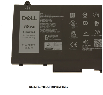 DELL FK0VR - FK0VR Genuine Original Laptop Notebook Battery (1 Yr Warranty)