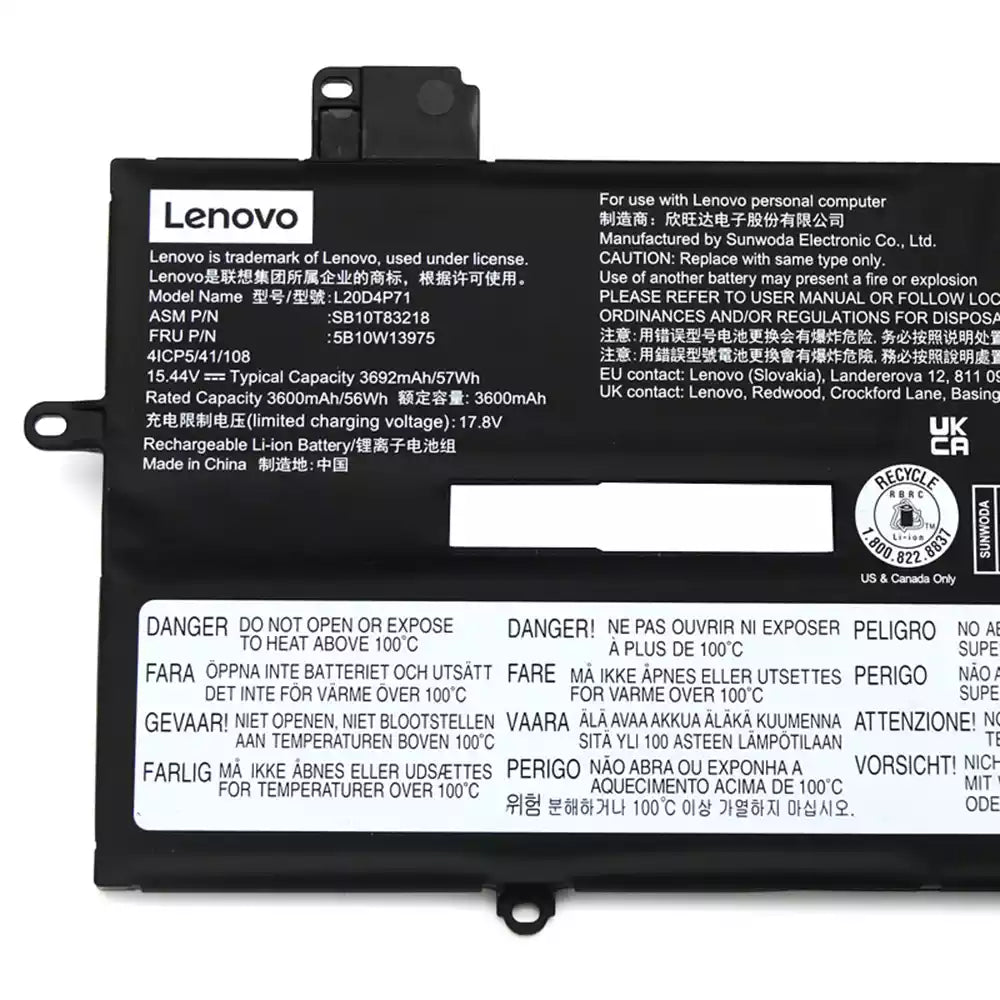 LENOVO L20M4P71 - L20M4P71 Original Laptop Notebook Battery (1 Yr Warranty)
