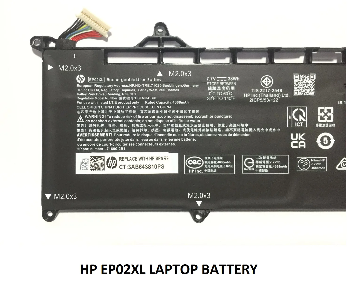 HP EP02XL - EP02XL Original Laptop Notebook Battery (1 Yr Warranty)
