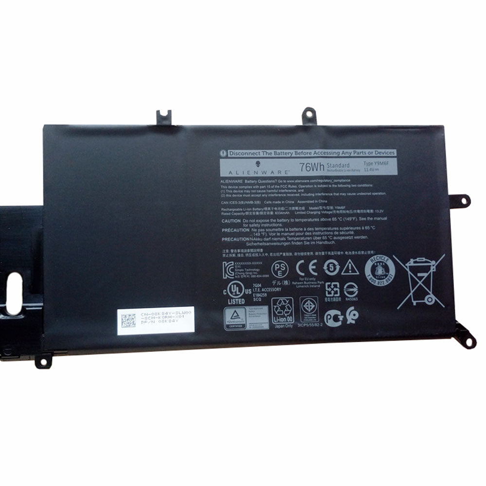 DELL AlienWare M15 ALW15M-D4738W - Y9M6F Original Laptop Notebook Battery (1 Yr Warranty)
