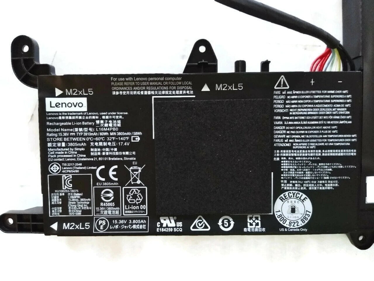 LENOVO L16M4PB0 - L16M4PB0 Original Laptop Notebook Battery (1 Yr Warranty)