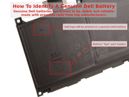 DELL  0J7H5M 0NXRKW J7H5M MN79H NXRKW - MN79H Original Laptop Notebook Battery ( 1 Yr Warranty )