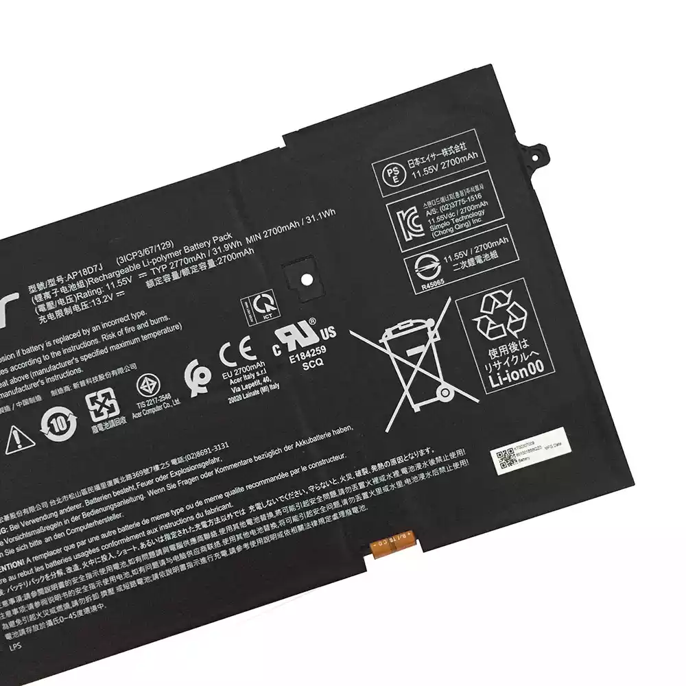 ACER AP18D7J - AP18D7J Original Laptop Notebook Battery (1 Yr Warranty)
