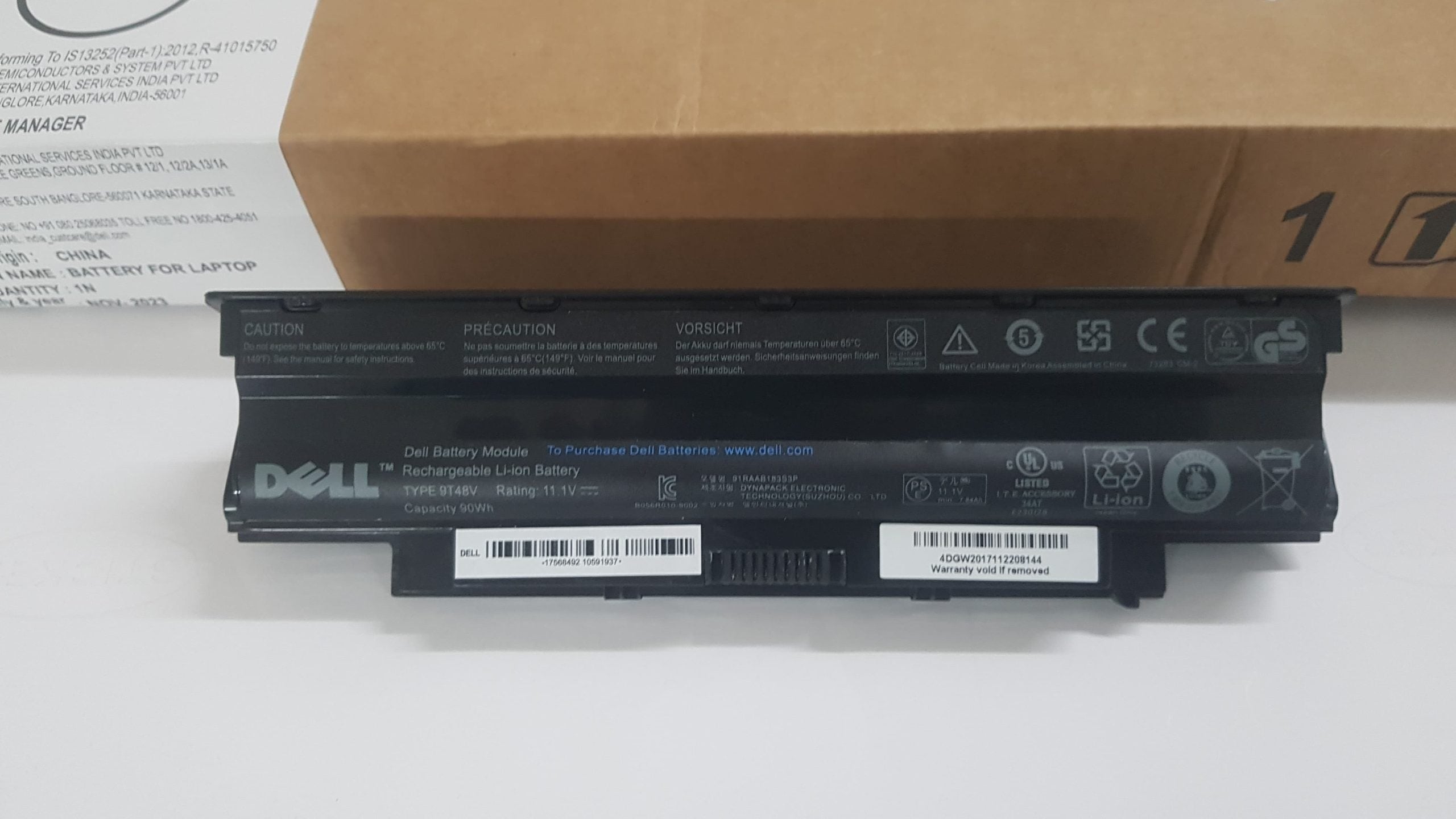 DELL Inspiron 17R-2587MRB - 9T48V Original Laptop Notebook Battery (1 Yr Warranty)