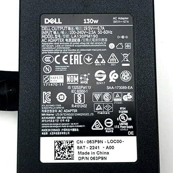 DELL LAPTOP CHARGER 130W 19.5V 6.7A GENUINE Original Adapter ( 7.4 mm x 5.0 mm ) MODEL : Dell Inspiron 15 7559 ( 1 Yr Warranty )